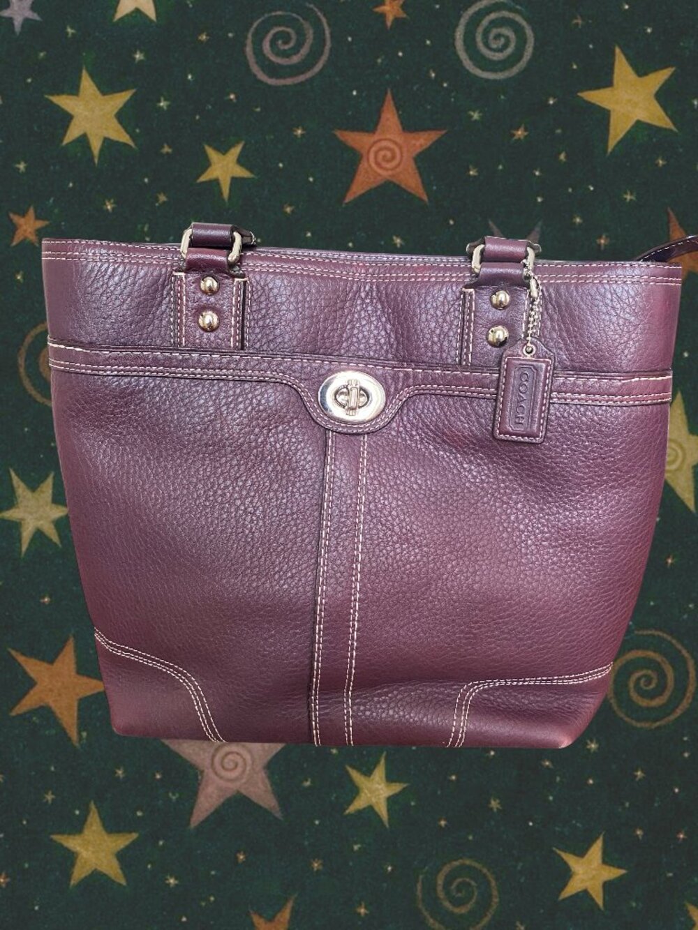 Purple Coach Tote